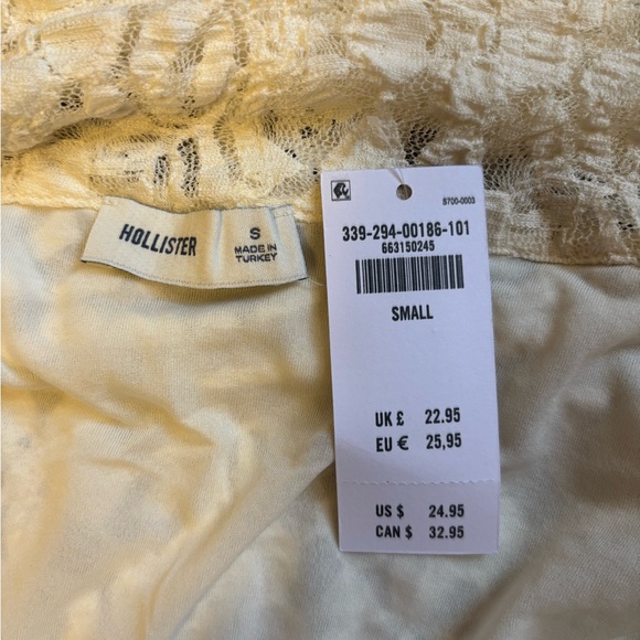 Hollister Cream Lace Crop Top - Picture 2 of 2